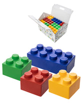 Load image into Gallery viewer, Zebrix XXL terminal blocks 4 main colors | red, yellow, blue, green | Large building blocks 25, 50, 100 or 200 bricks
